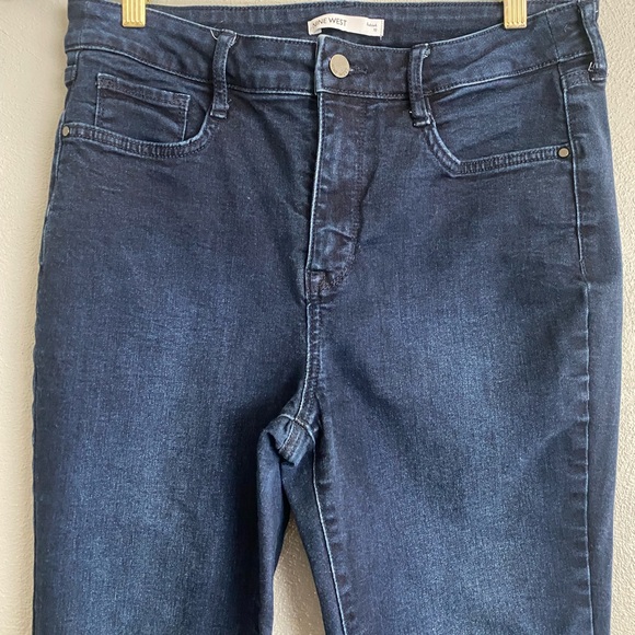 Nine West Women’s Jeans Size 12 Bootcut Dark Denim High Rise - Picture 2 of 7
